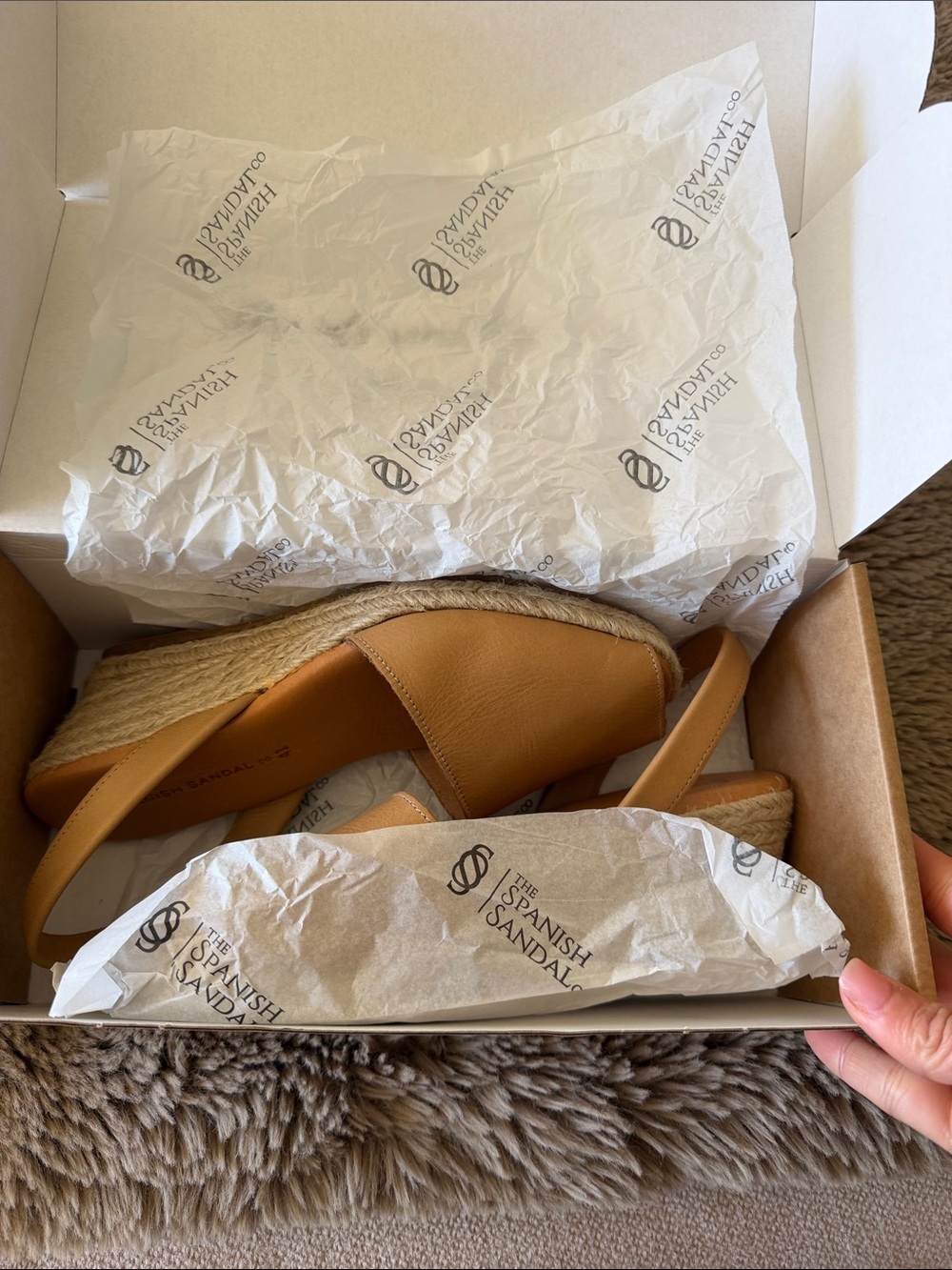 Size 41 Almond Espadrille Wedge Slingback Sandals - Almond. NBW - Picture 9 of 9
